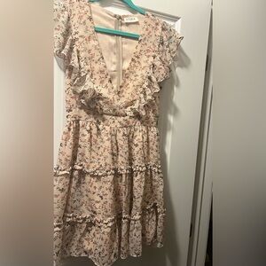 Storia Floral Ruffle Tiered Dress